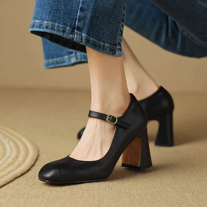 Bulk Classy Mary Janes Pumps | Genuine Leather High Heels