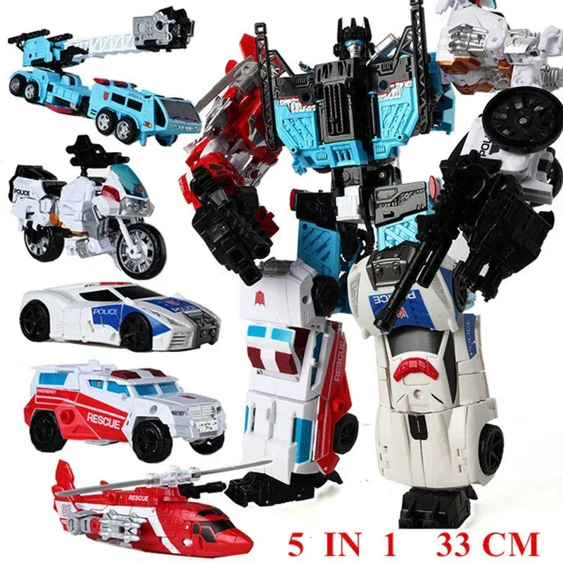 Haizhixing 5 in 1 Defensor Transformation Toy Anime Action Figure KO G1 ...