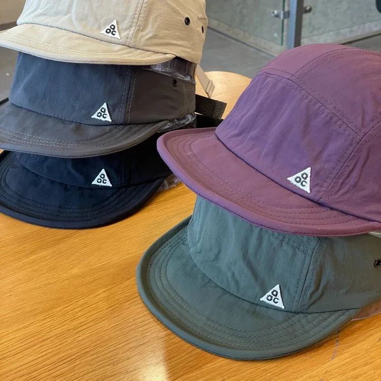 Cappello da baseball corto giapponese da uomo e da donna, a visiera morbida, a cinque pezzi, per esterni, ad asciugatura rapida, da strada, 240621_voghion.com