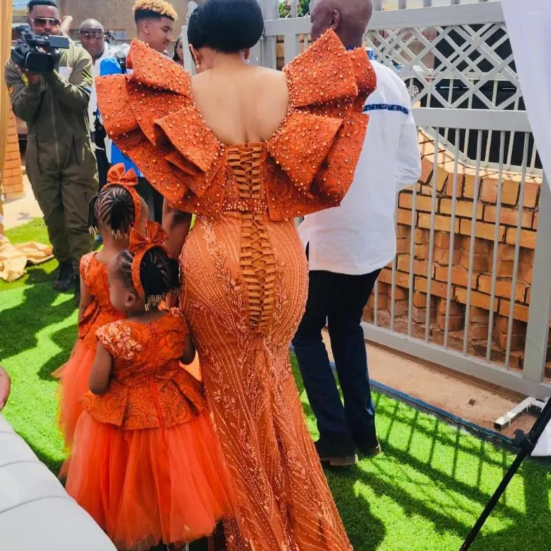Orange Lace Beaded Mermaid Terracotta Long Dress For Women Perfect For Parties Weddings And Anniversaries From Trousseau 185.47 DHgate.Com