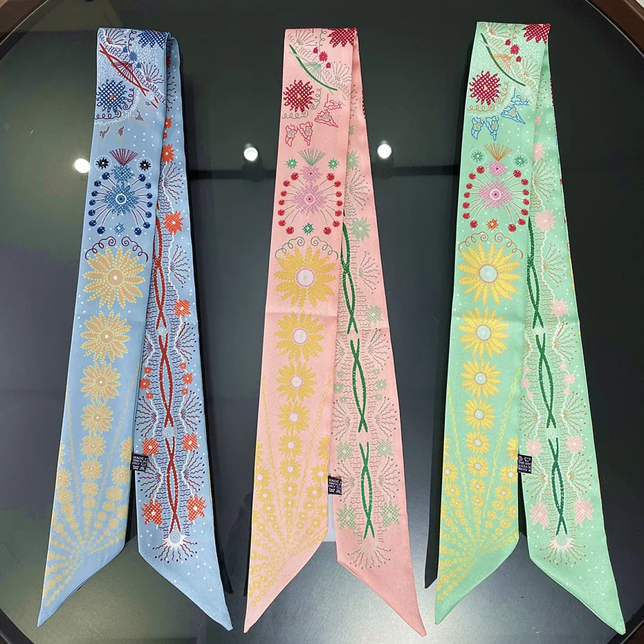 Spring Handle Tie Bag Silk Scarf Women's Ribbon New Ribbon Printing ...