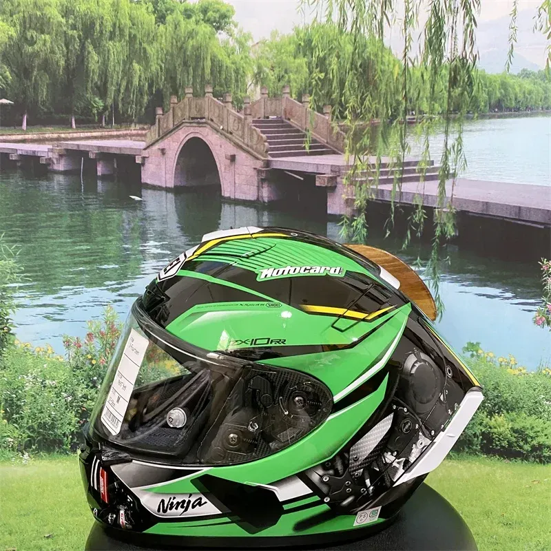 Green Full Face moto helmets for X- Spirit III, ZX-10RR Green Full Face moto helmets for X- Spirit III, ZX-10RR