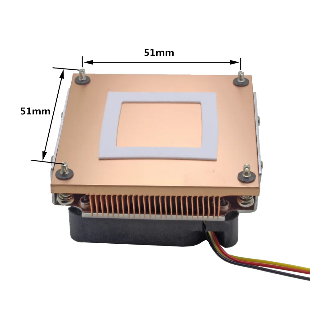 1U Server CPU Cooler Copper heatsink cooling fan for Intel Core PGA988 989 Computer Mobile Processor Active cooling