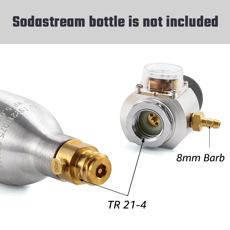Kit Regolatore CO2 Mini 0-90 PSI Per Homebrew – Linea Gas PVC 5/16 Con Valvola Di Sicurezza, Per Birra E Bevande Gassate