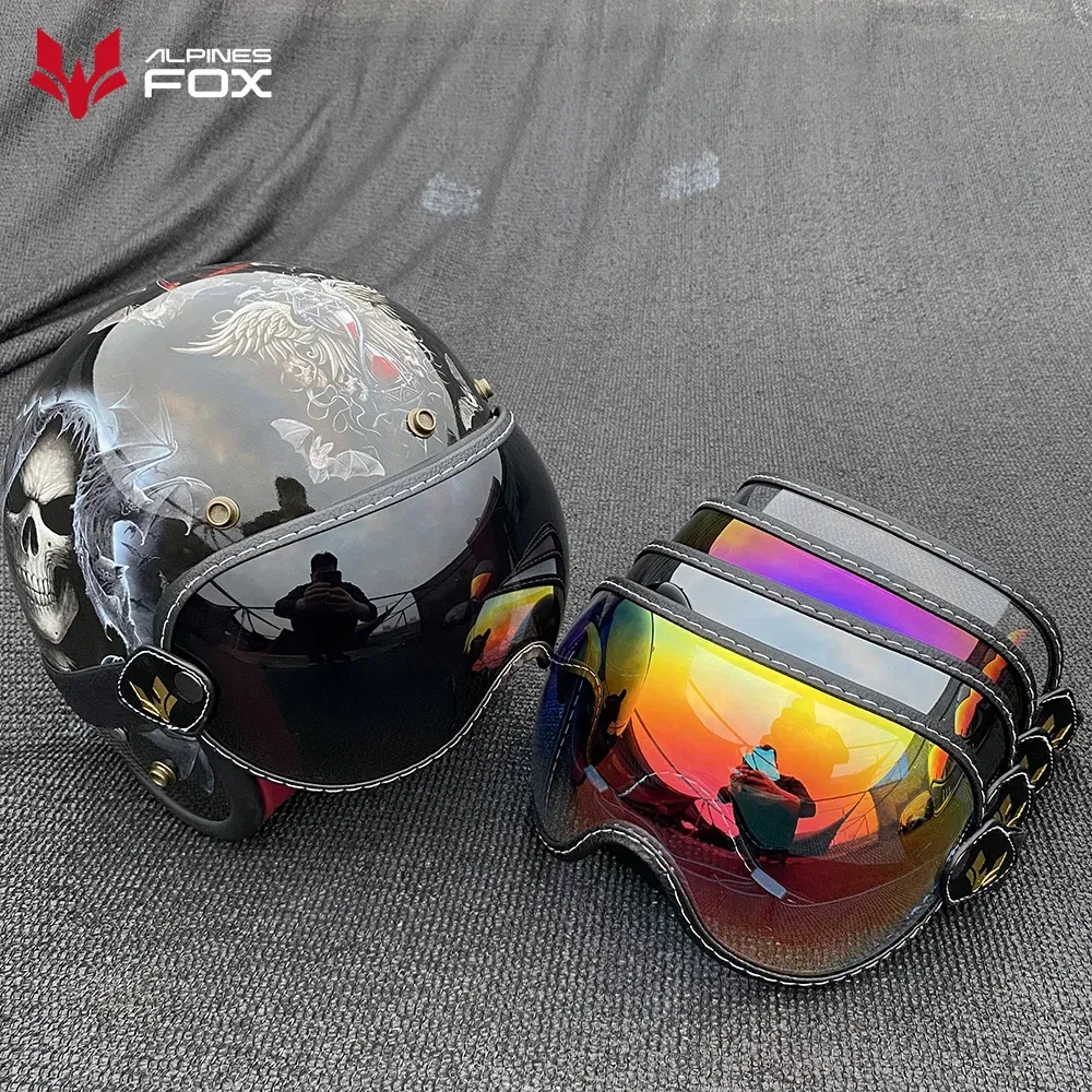 Breale Visière Universelle Coupe-Vent Pour Casque Moto - Visière Avant Flip Up 3 Snap Sun Shield - Protection UV