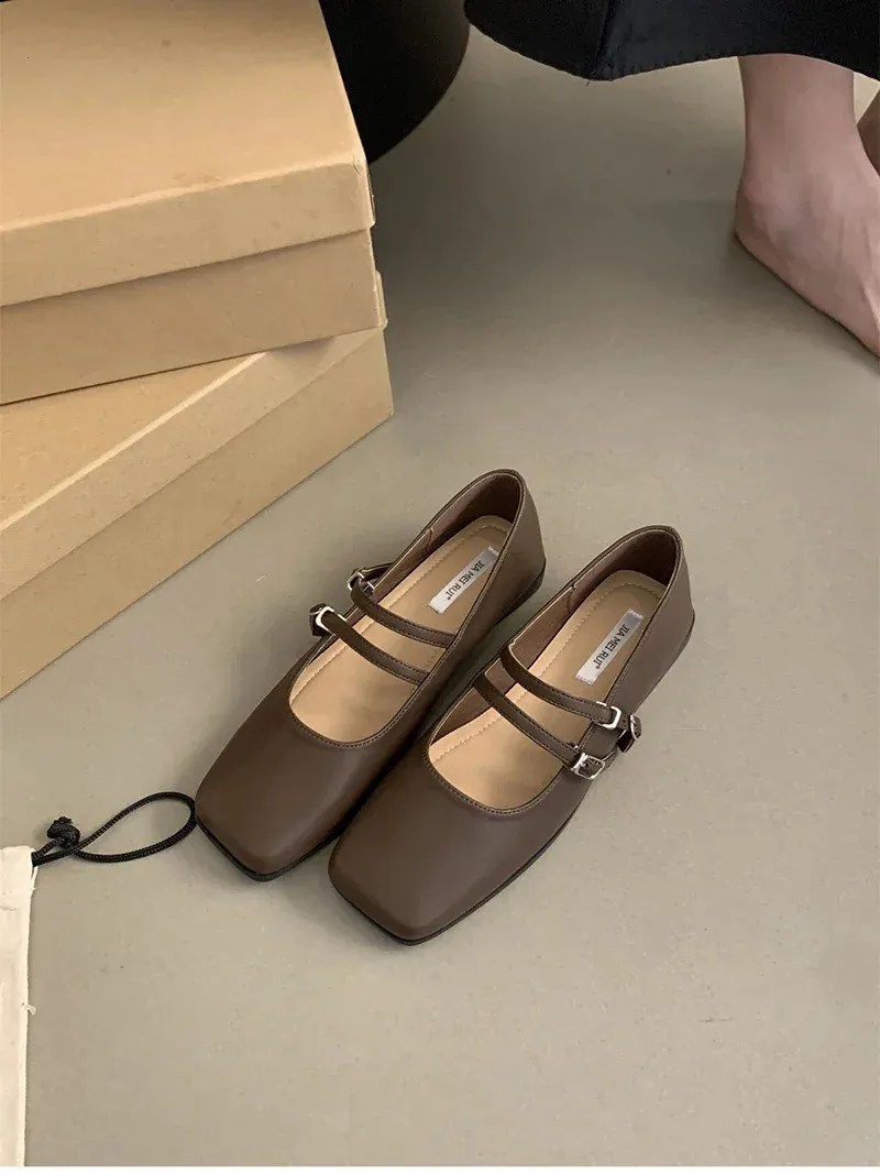 Ballerine mary jane da donna con punta quadrata scarpe comode_voghion.com