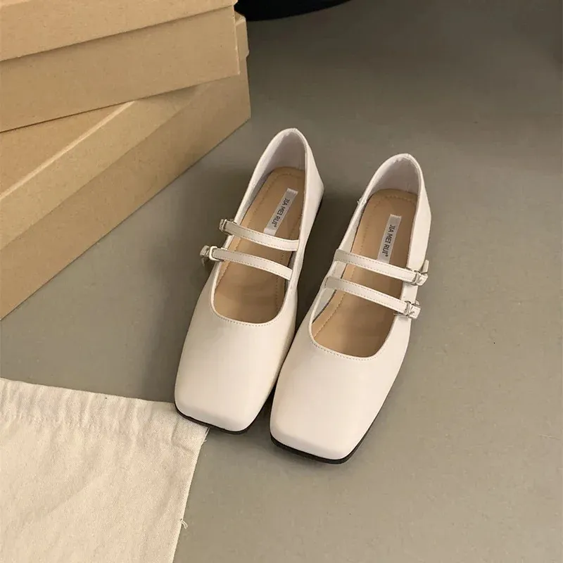 Ballerine mary jane da donna con punta quadrata scarpe comode_voghion.com