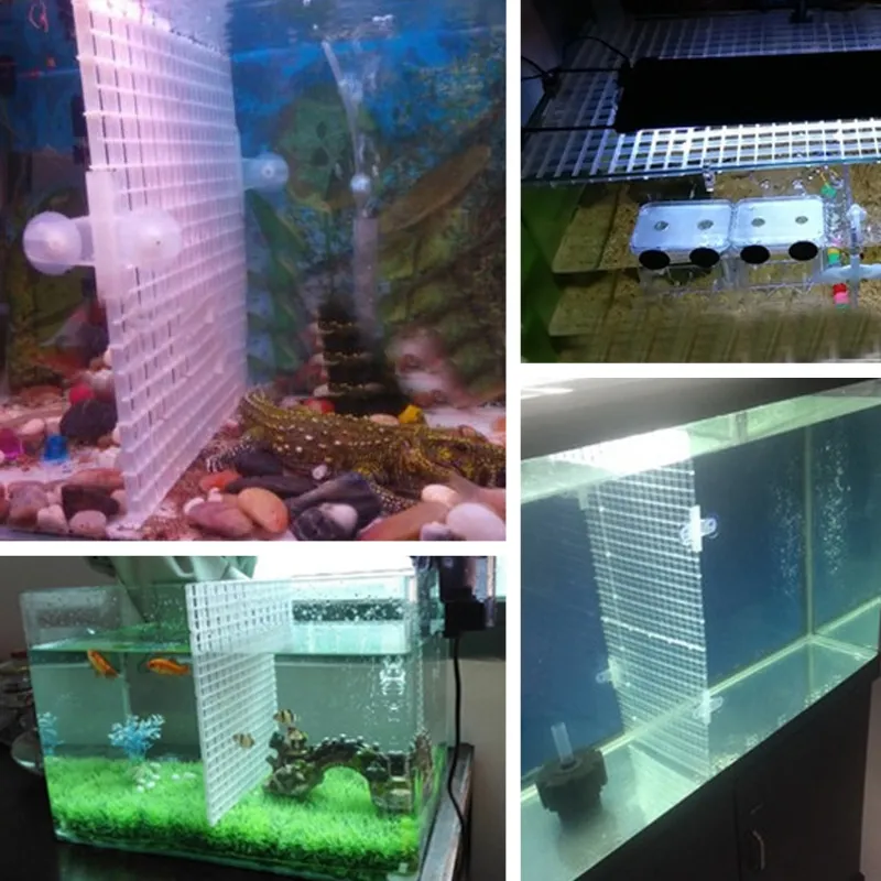 Plastic White Aquarium Fish Divider With Egg Crate And Separation Plate ...