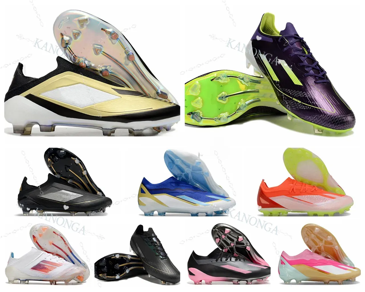 Purple and gold youth football cleats sale