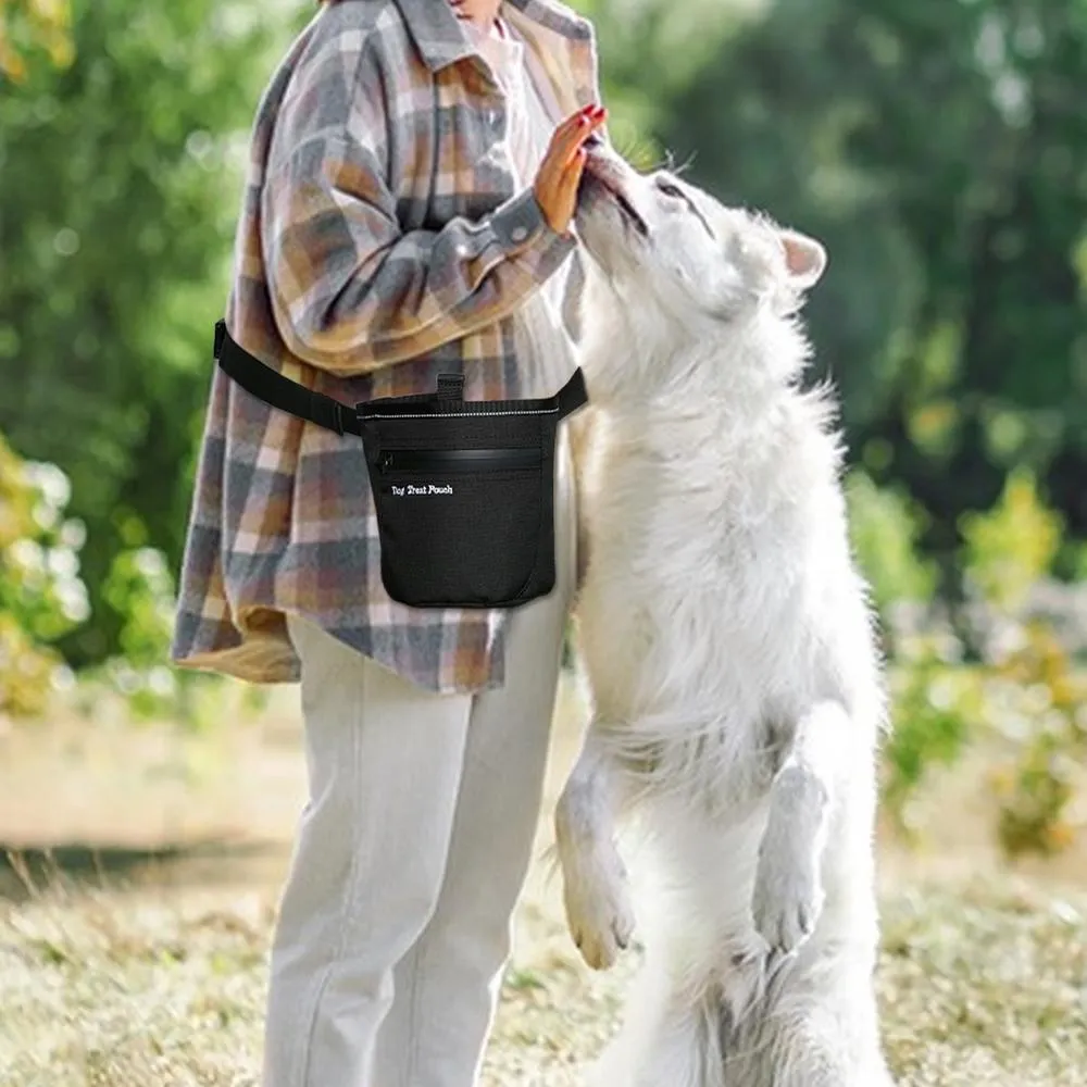 Dog Training Treat Pouch - Hands Free Pocket Sized Bag With Carabiner