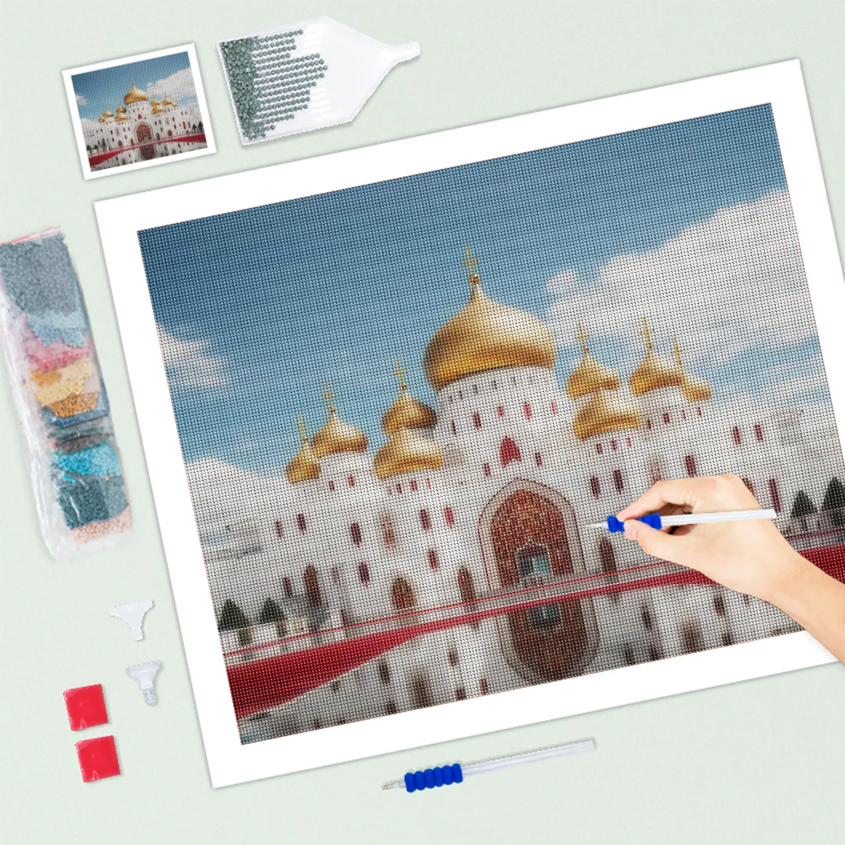 RUOPOTY DIY Diamond Painting Kit Castle Landscape Full Square and Round ...
