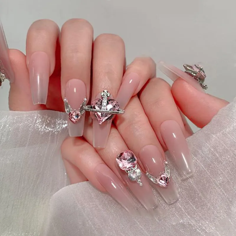 18 Stück 3D Nagel Charms – Saturn-Form, Bunte Strasssteine, Für DIY Nail Art