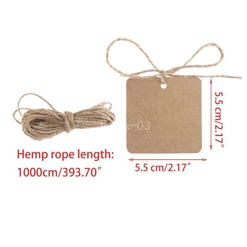 DHgate.com:Kraft Paper Hang Tags for Gifts, Weddings, Crafts - 100pcs ...