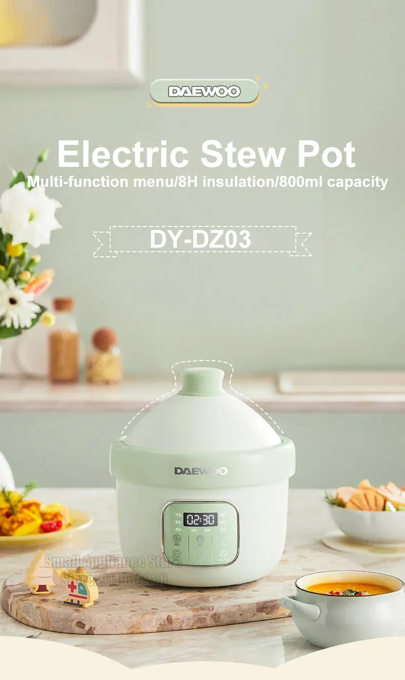 800ML Smart Stew Pot Electric Ceramic Multifunctional Slow Cooker Crock Pot For Household Dormitory From Ddmymar 418.83 DHgate.Com