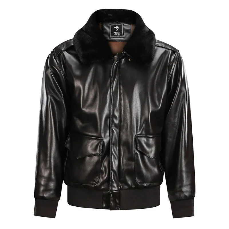 Premium Faux Leather Bomber Jackets for Men: Stylish Warm Winter