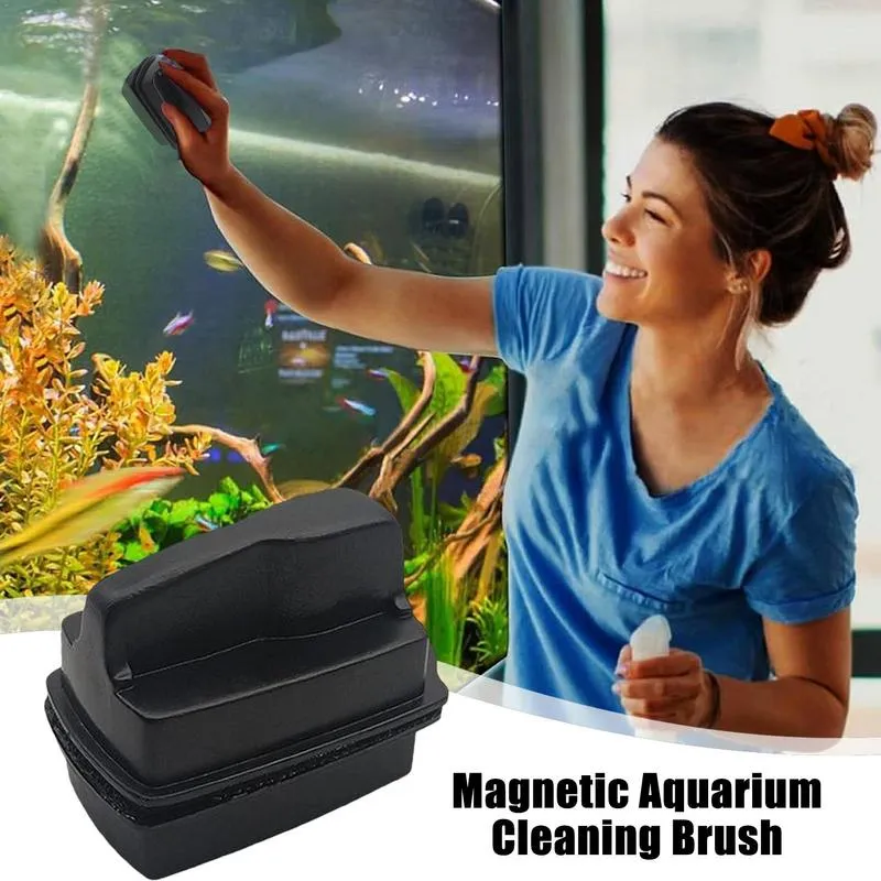Magnetic Aquarium Glass Cleaner - Strong Magnet, Floating Scraper, For Tanks 0.1" To 0.7" Thick (Choose Mini/M/L/XL)