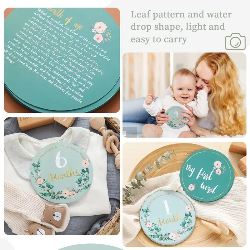 Monthly Baby Milestones SVG Set In Forest Theme, Wooden Rounds, Digital Cut File For Glowforge Laser, Gender Neutral Woodland PNW