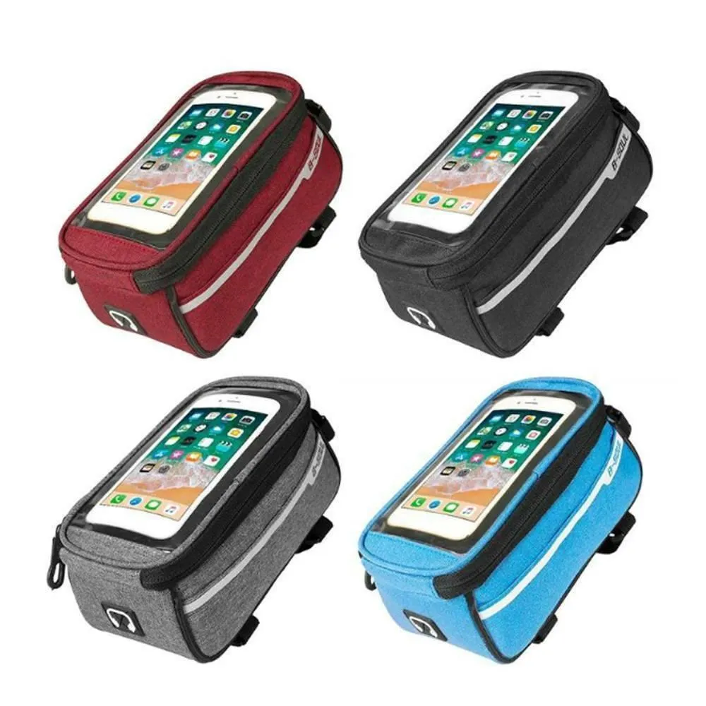 Bike Top Tube Bag Waterproof 6 Inch Phone Case Storage Touch Screen MTB ...
