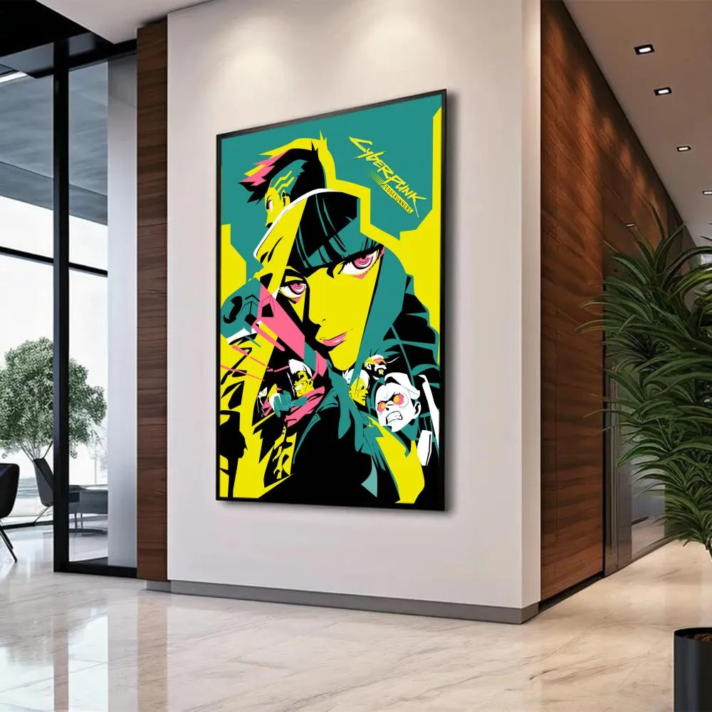 Cyberpunk Edgerunners Poster Popolare Anime Poster ACG Tela Poster Cool Opere d'arte Pittura Wall Art Stampa su tela Poster da appendere 30,5 x 45,7 cm