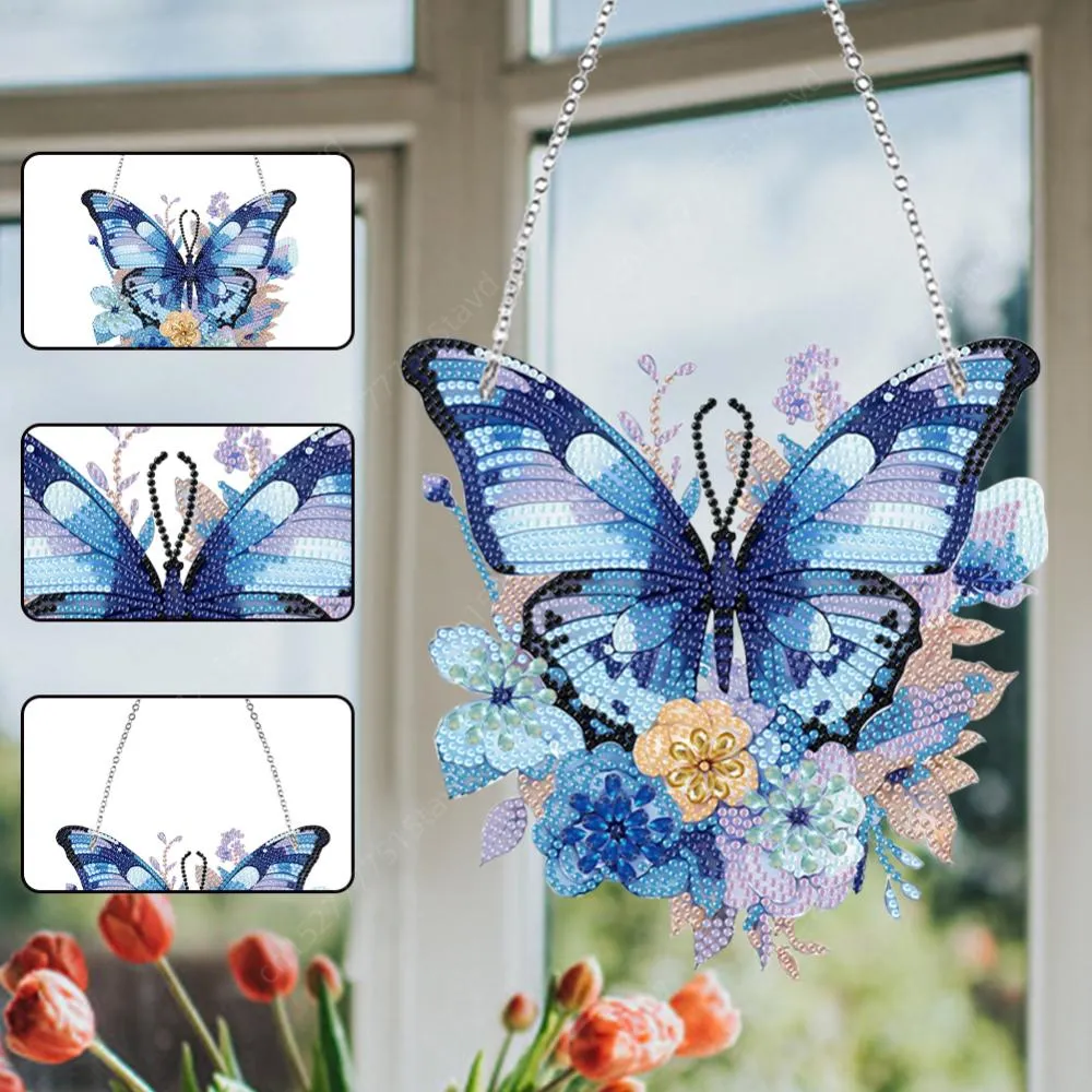 ダイアモンド　蝶 DHgate.com:2024Stunning Acrylic Butterfly Diamond Painting
