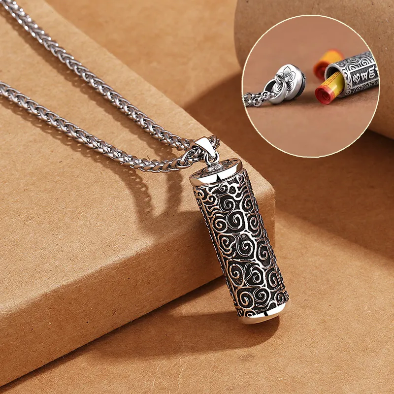 Silver Pill Necklace Fashion Pill Locket Necklace Waterproof
