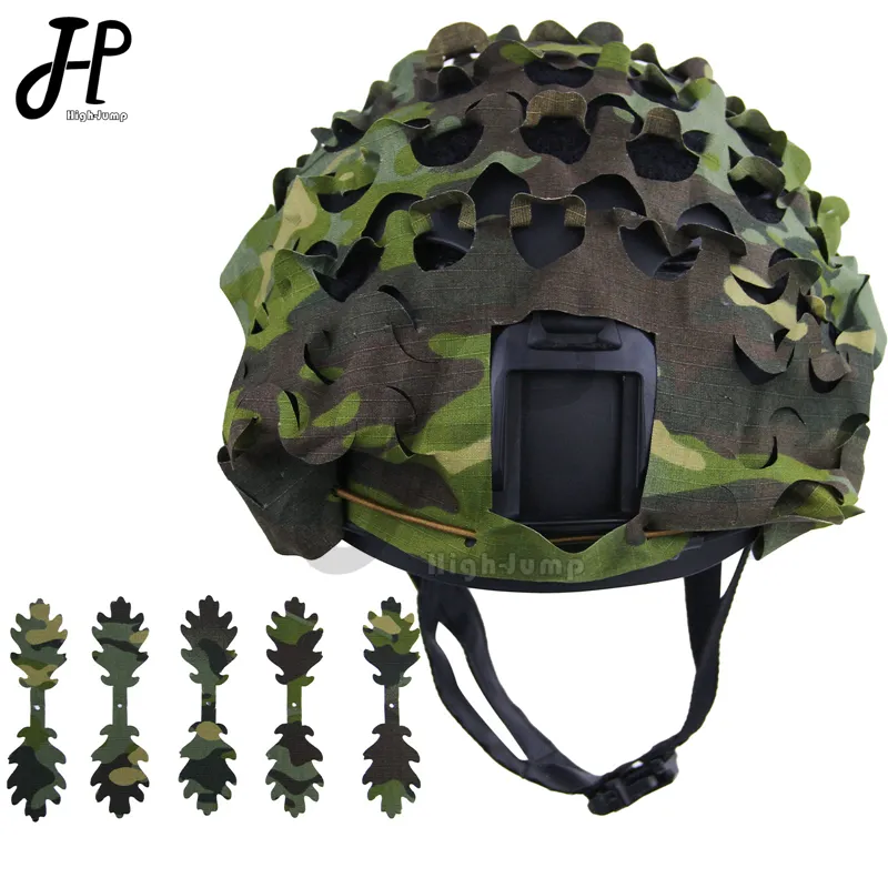 Camouflage tactische helmhoes, militair uitrustingssnel gevechtshelmhoes voor paintball, jacht, schieten Maat M/L