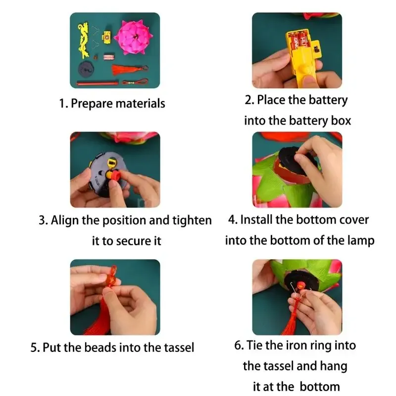 DIY Chinese Traditional Handmade Portable Blossom Flower Lanterns with ...