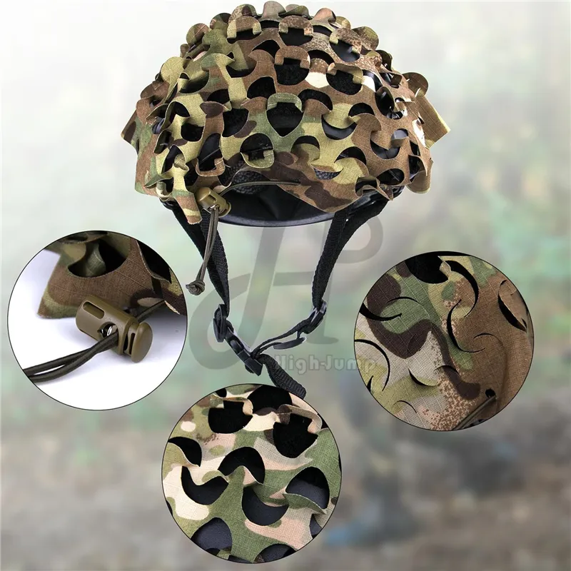 Housse De Casque Tactique 3D Leaf Shape - Pour Airsoft Et Paintball, Camouflage Réaliste