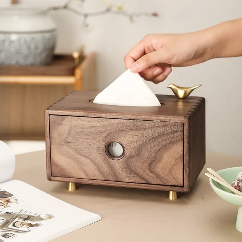 Multi-functional Solid Wood tissue box tissue box for