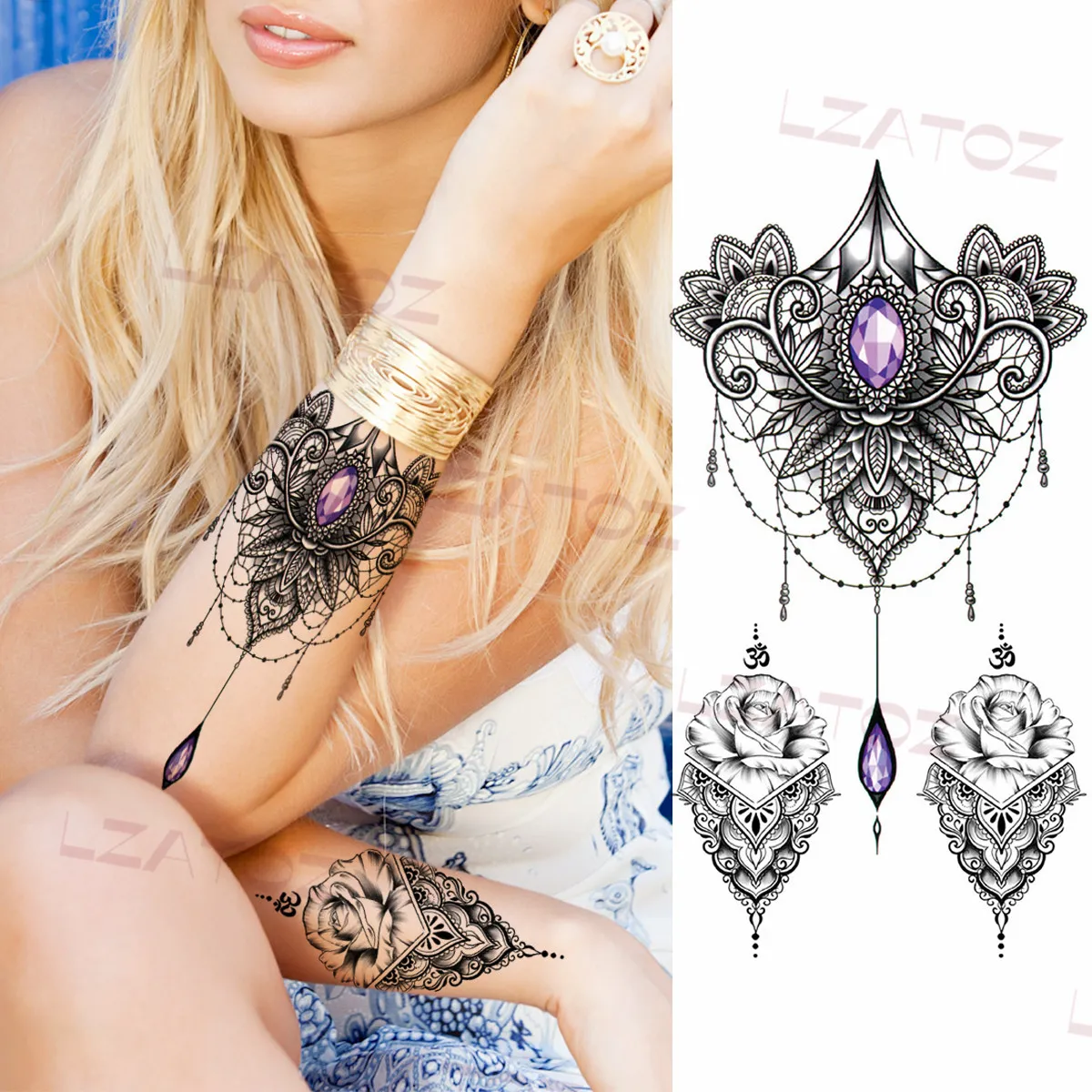 Sleeve Thick Bracelets To Cover Tattoos Happy Flowers Cuff Floral Wide  Wrist Cuff Bracelet, Jersey Wrist, image size:1200x1200