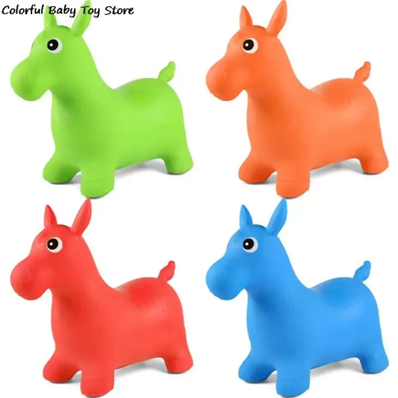 Hiboom 2 Set Bouncy Animal Hoppers With Slip Covers - Inflatable Unicorn Bouncer Toy, Supports 250 Lbs, Ages 5+ For Indoor/Outdoor Play