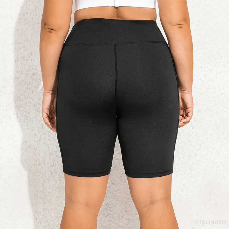 Plus Size Biker Shorts For Women With Pockets High Waisted Workout Shorts For Tummy Control Yoga Running Athletic Gym Shorts 2024 From Ddmymar 44.39 DHgate.Com