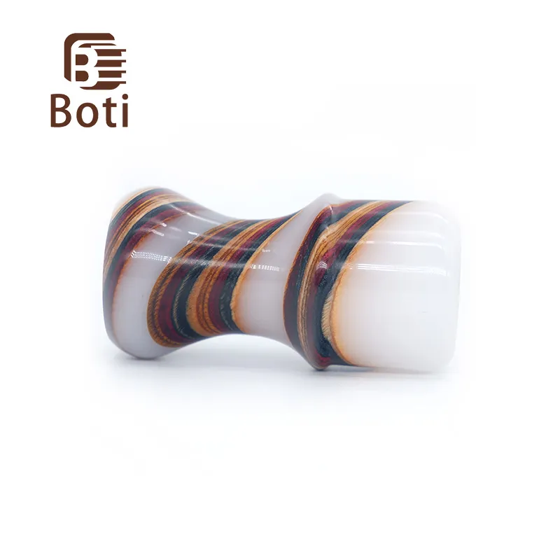 Boti Brush: Handmade Resin & Wood Shaving Brush Handle with Annual Ring ...