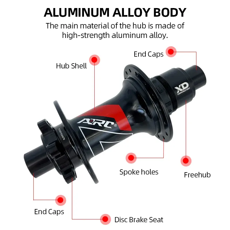 ARC MT009 BOOST best mountain bike hubs 6 Pawls 114T 148x12MM 110x15MM 100x150MM 32H 28Hole HG XD MS Compatible with 8 12 Speed Bikes