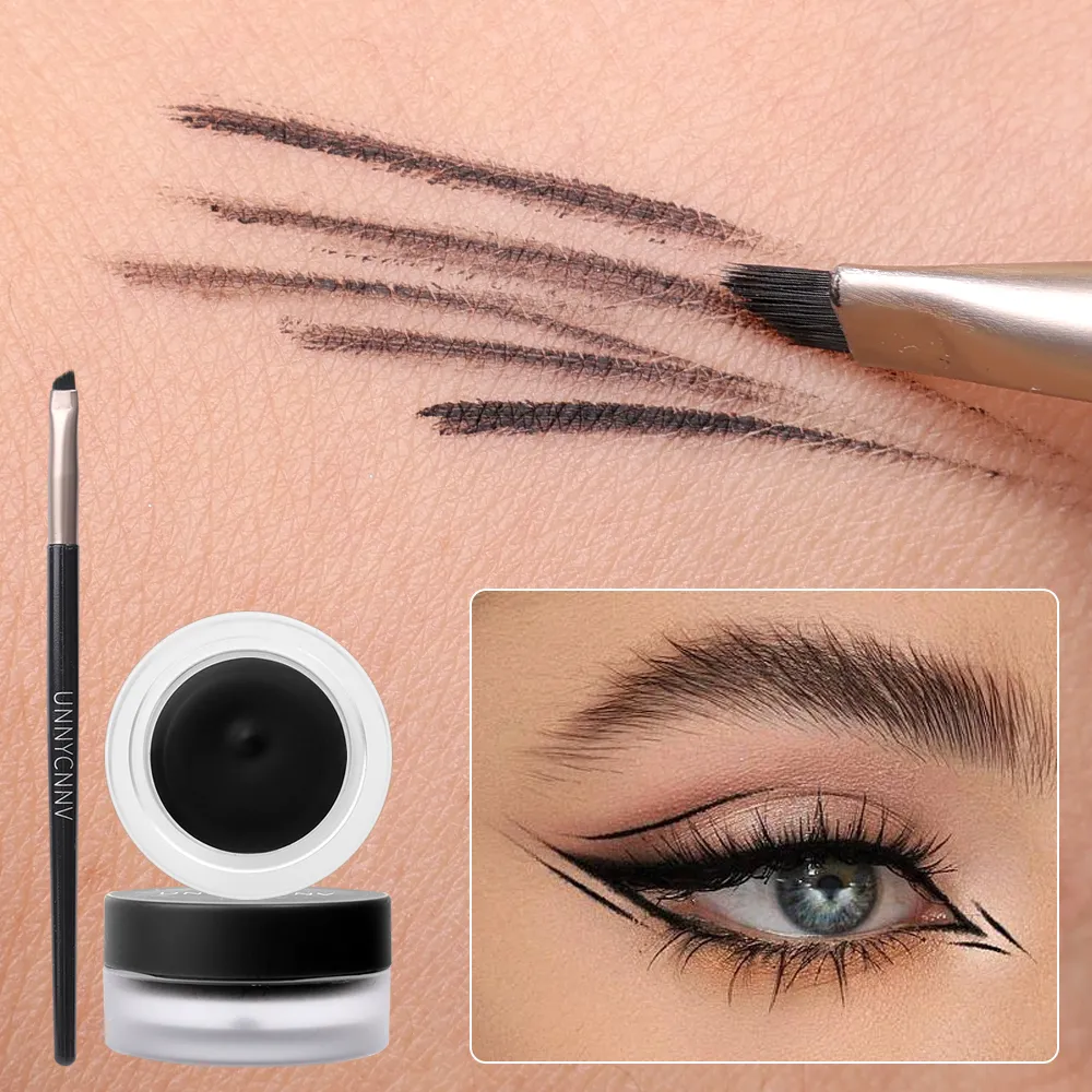 DHgate.com:2 in 1 Black Brown Waterproof Eyeliner Gel Cream