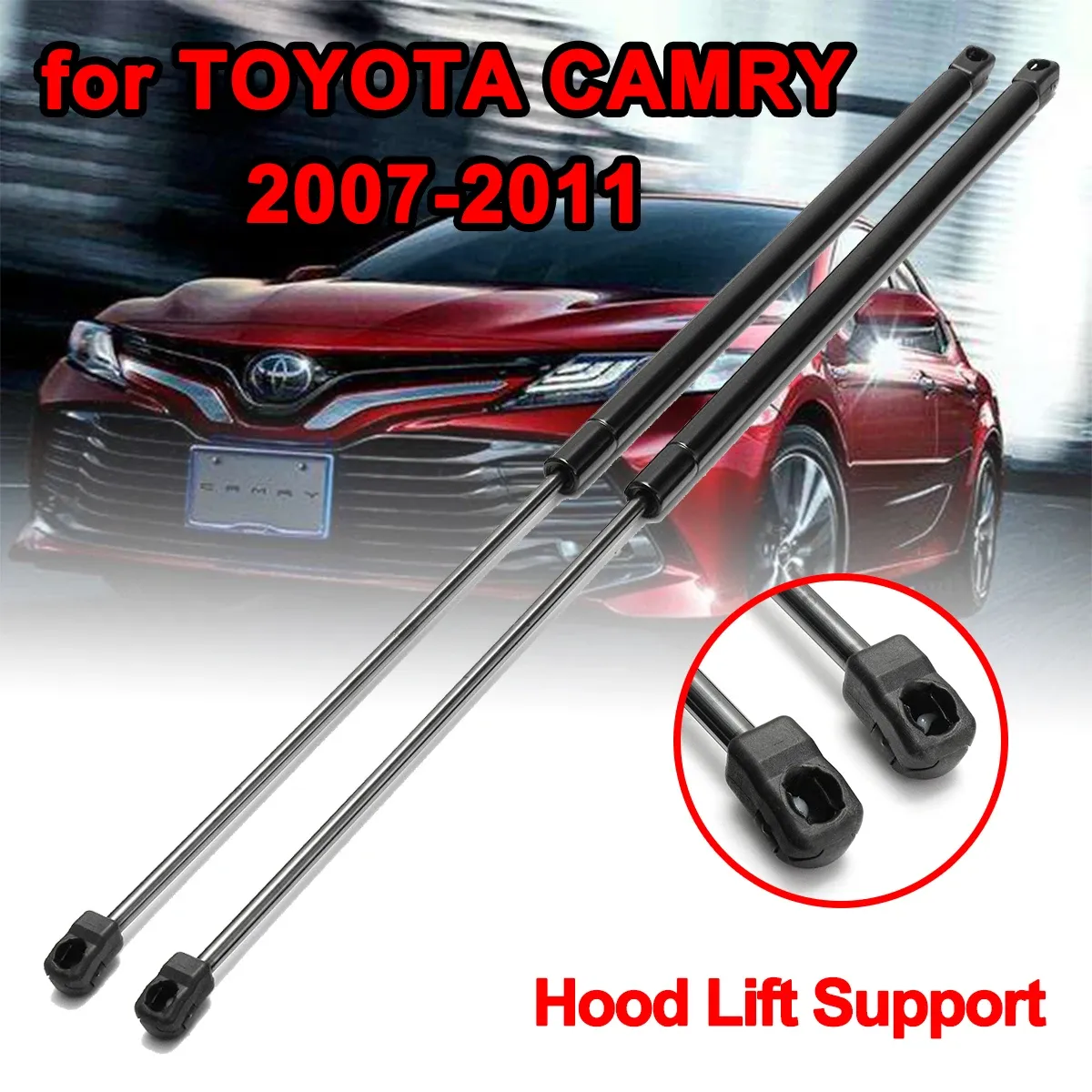 Pair Of Hood Lift Support Struts For Toyota Camry Sedan 2007-2011 - Direct Replacement 5 thumbnail image