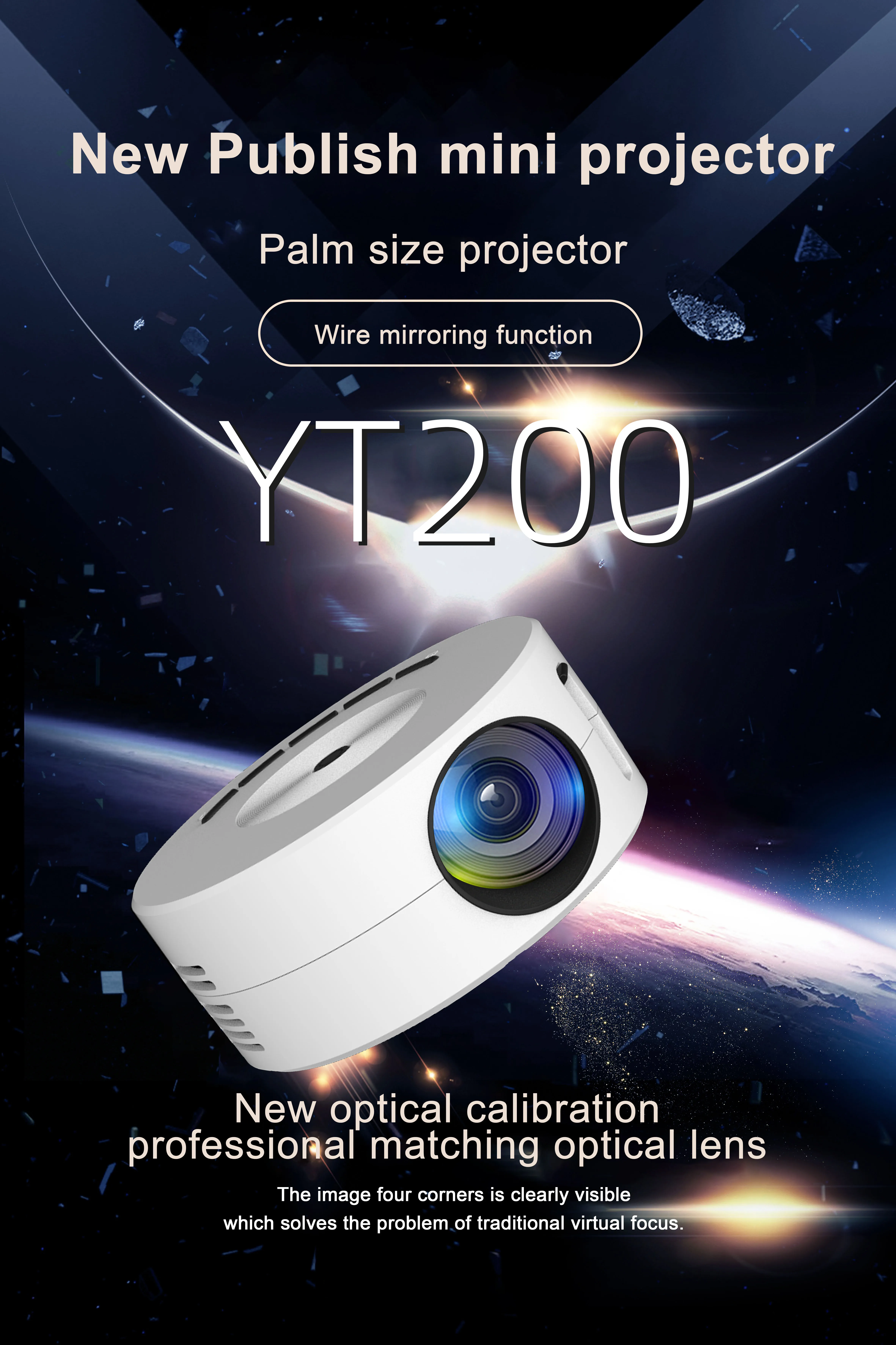 UpgradedMini LED Projector, Portable Home Theater Movie Projector ...