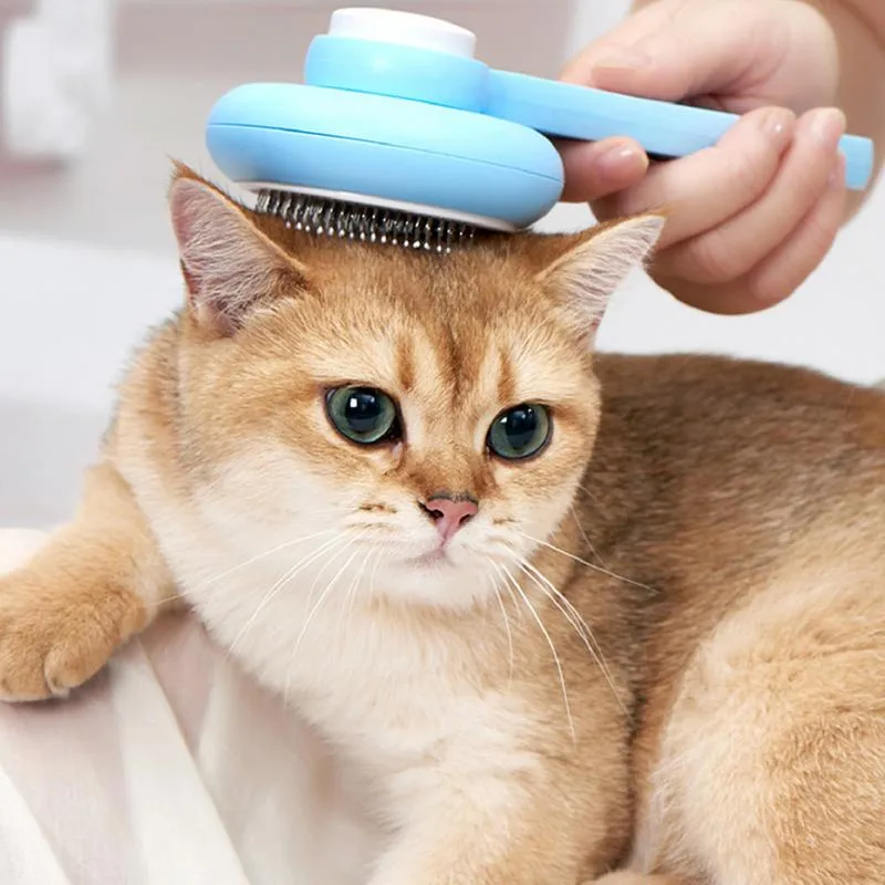Cat Deals Self-Cleaning Cat Brush Gentle Slicker For Long/Short