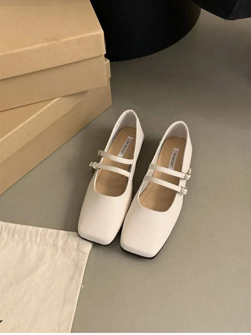 Ballerine mary jane da donna con punta quadrata scarpe comode_voghion.com
