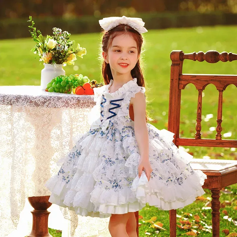 Vintage Turkish Style Floral Girls White dress for Girls - Boutique Lace Christening Gown with Vestido Turkey for Infants and Kids