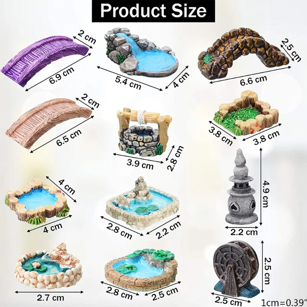 Enchanting 12-Piece Fairy Garden Kit: Miniature DIY Micro