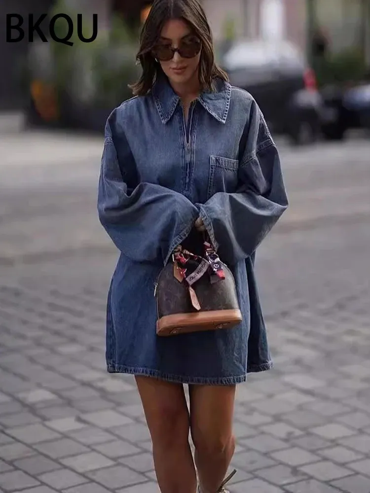 a line denim mini dress Free People Atlas Denim Mini Dress