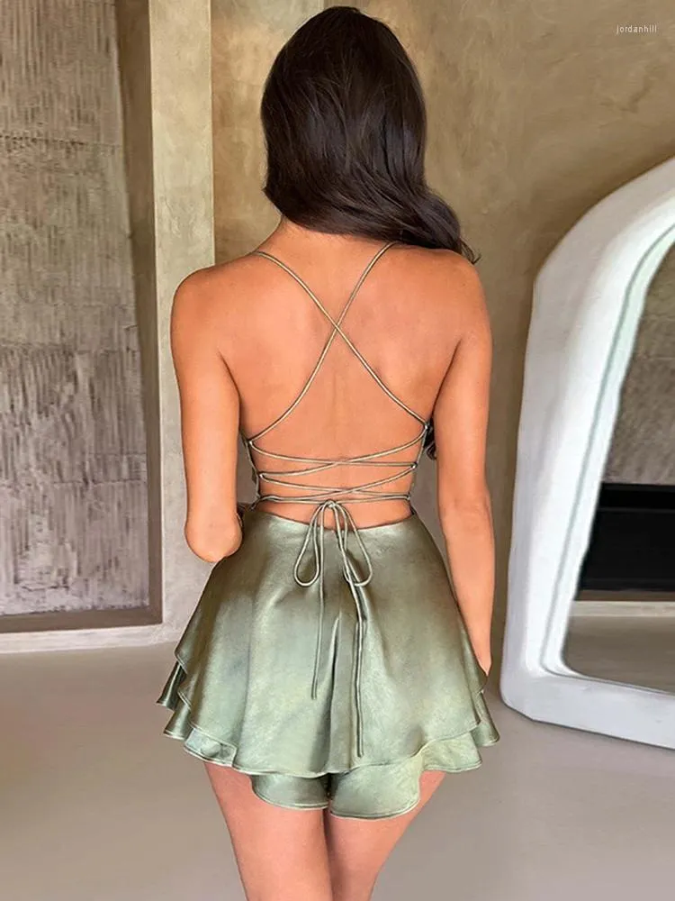 Backless romper shorts discount