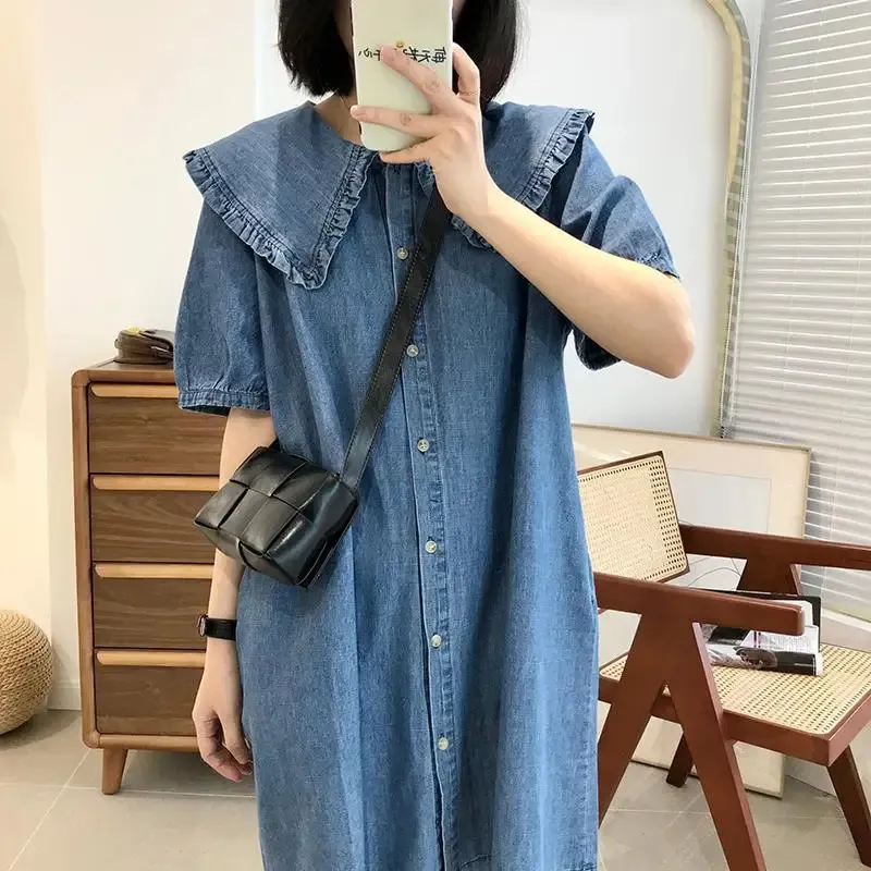 fit and flare denim dress Karen Kane Women's Sleeve Shirtdress, Large, L, Chambray, Cotton/Spandex Strapless Cream Dresses down front Details SIZE:2X Denim Dress Witchery Midi