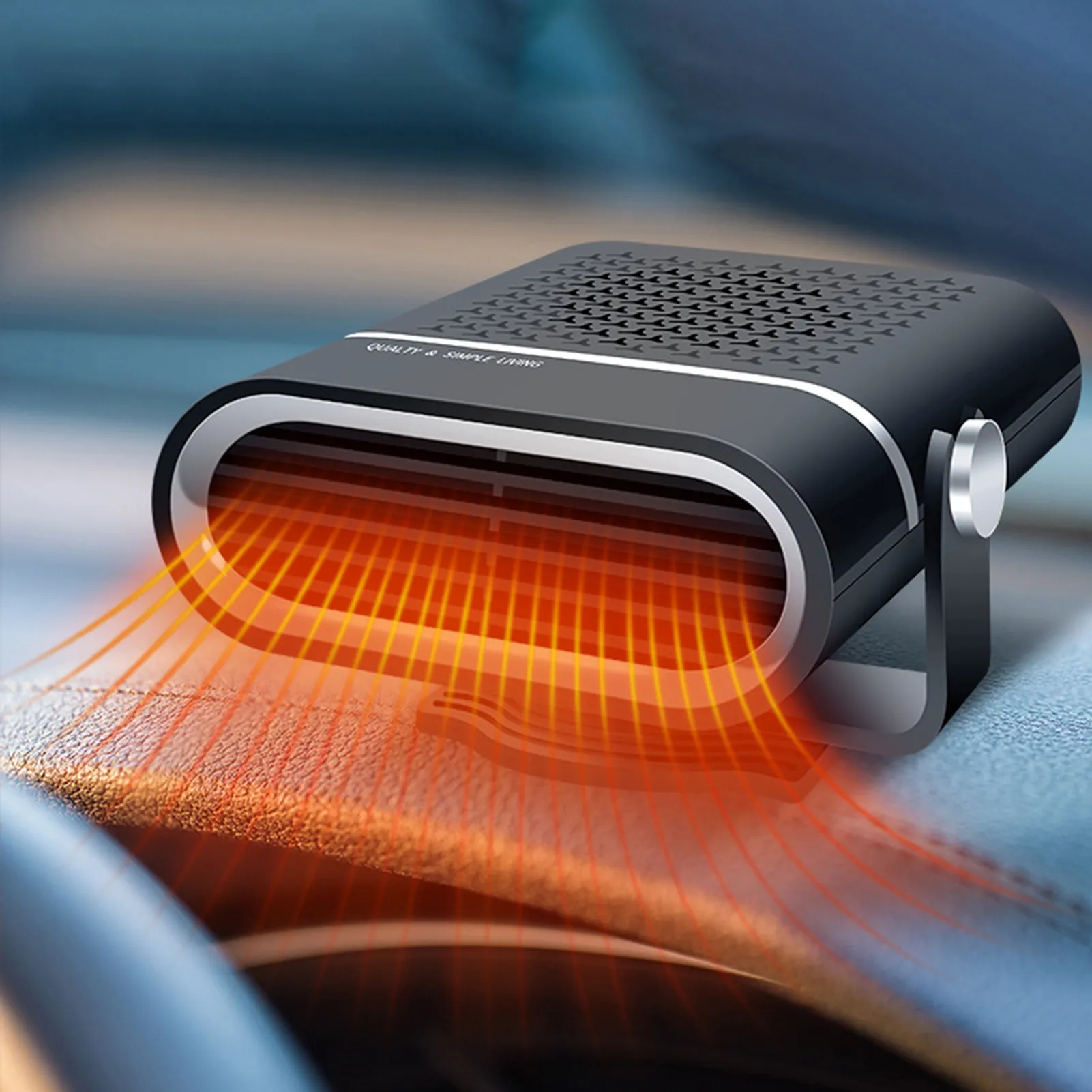 Space Heater Portable Plug In Car Heater Versatile 360° Rotating