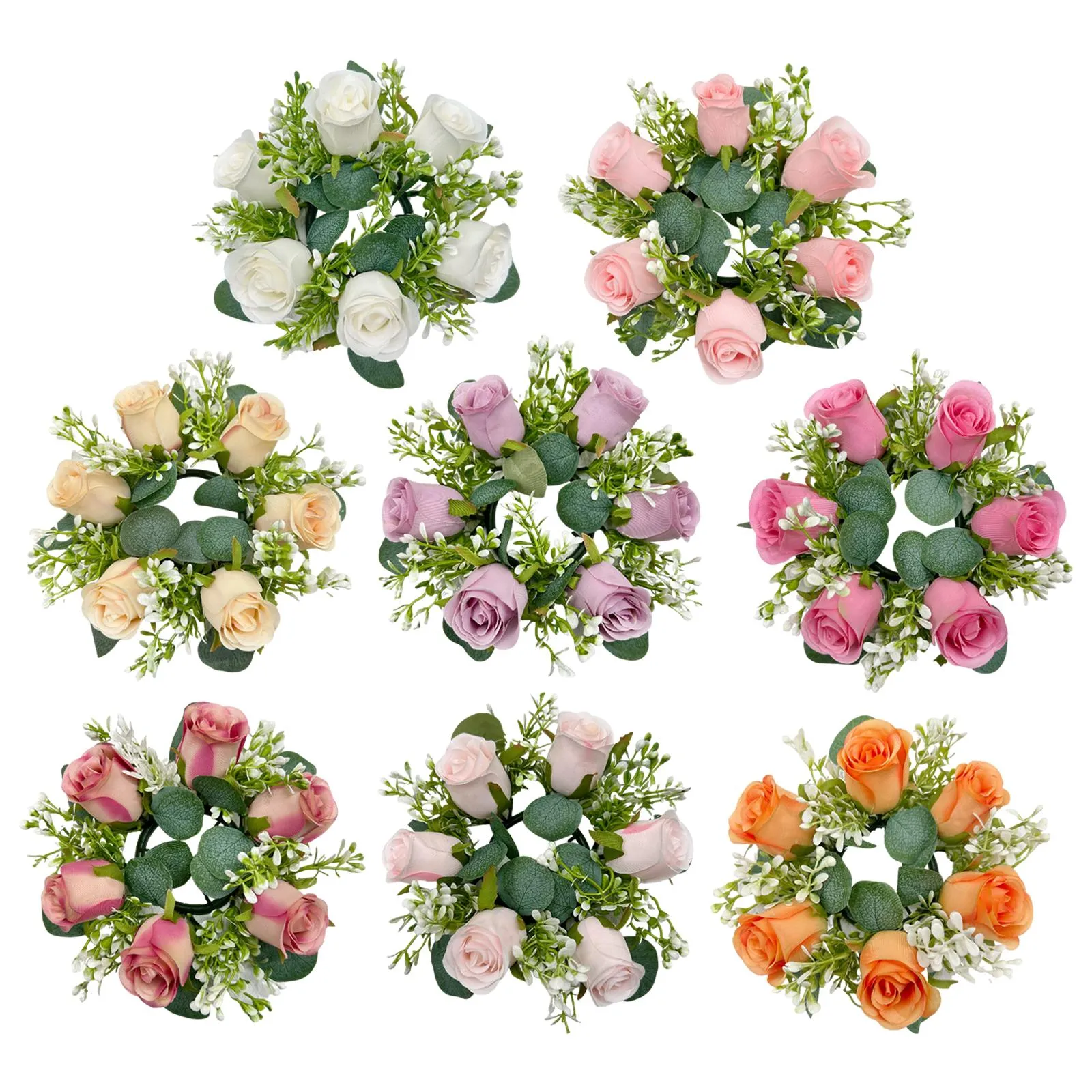 Corona De Anillo De Velas De Boho: Candelabro De Pilar Floral Para  Decoración De Mesa, Puerta De La Sala De Estar, Pequeño Elegante De 18,74 €  | DHgate, image size:1600x1600