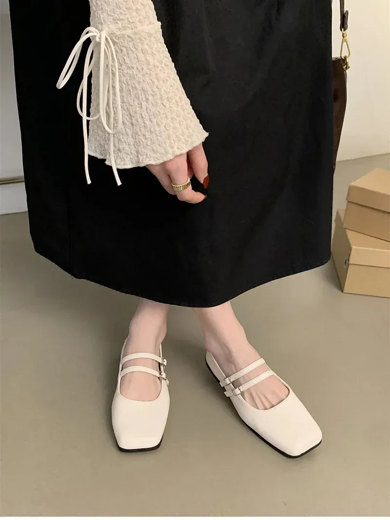 Ballerine mary jane da donna con punta quadrata scarpe comode_voghion.com