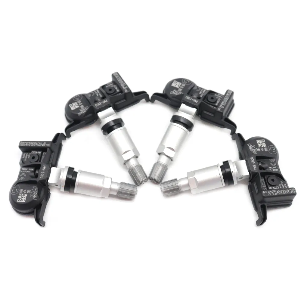 Acouto TPMS – 4 External Tire Pressure Sensors With Real-Time App Alerts For Cars, RVs & Trailers