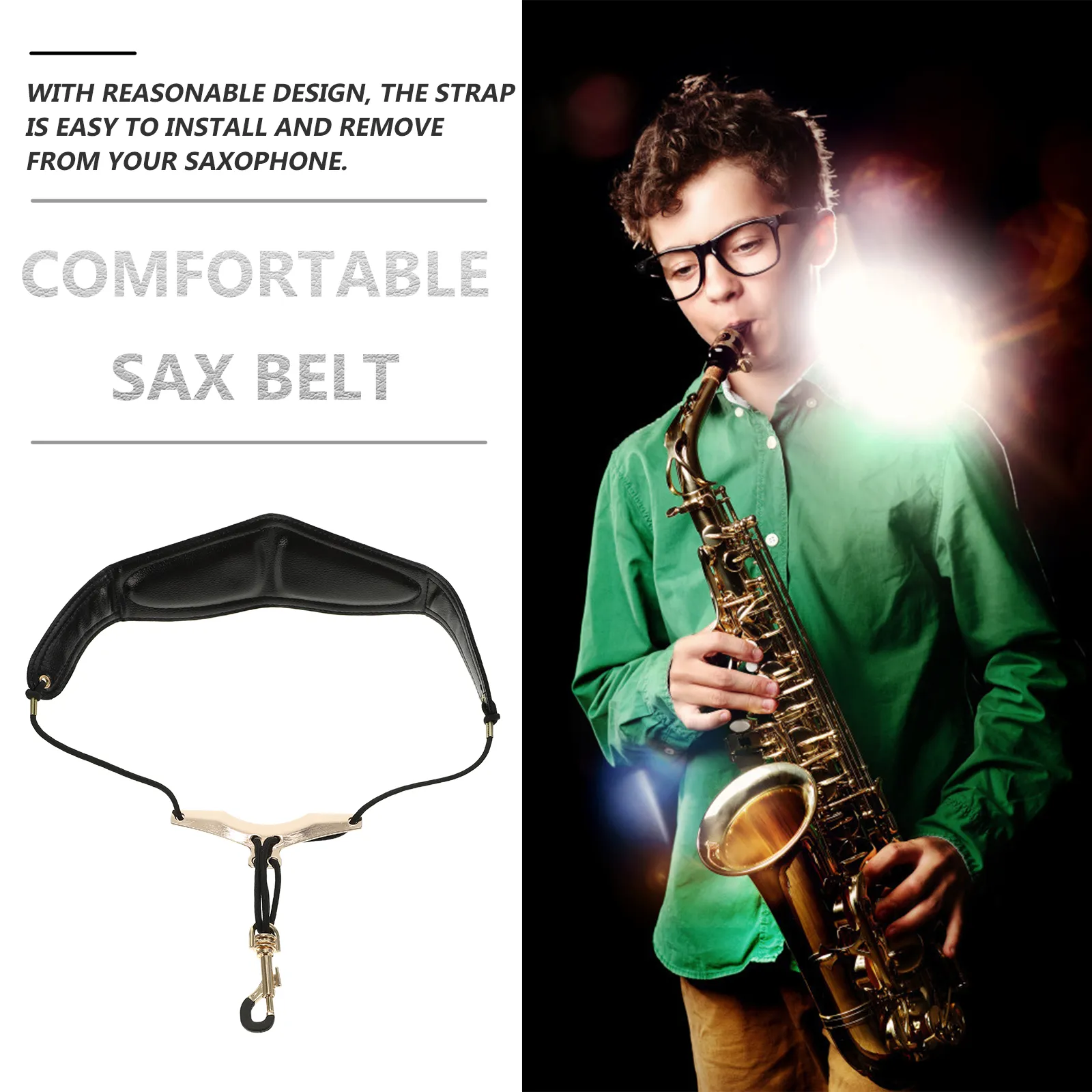 Saxophone Shoulder Harness - Comfortable Neck Strap For Tenor, Alto, Soprano Sax