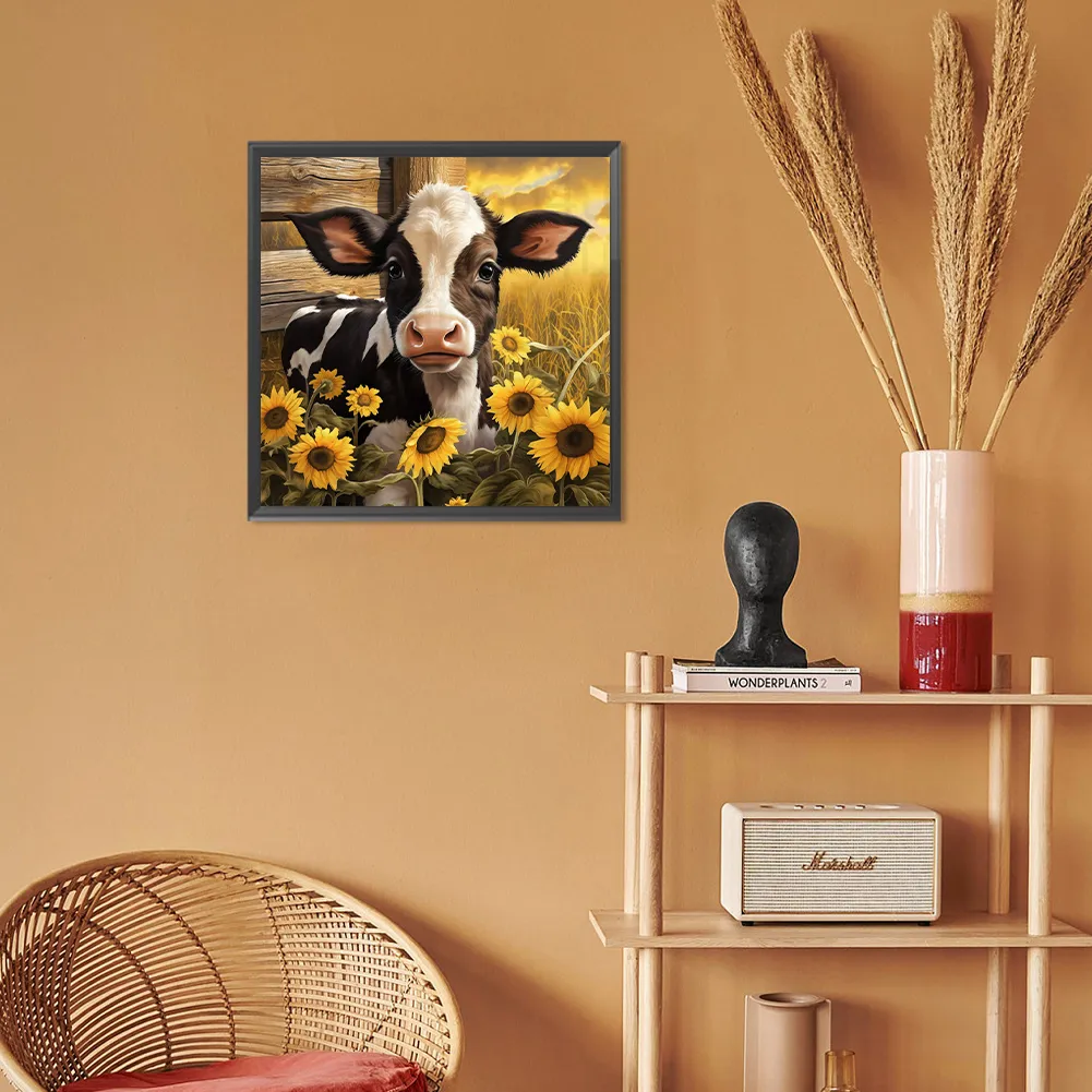 Sunflower Diamond Painting Kit For Adults - 5D Full Round Drill, 12x16 Inch, DIY Art For Home Wall Decor, Beginner Friendly